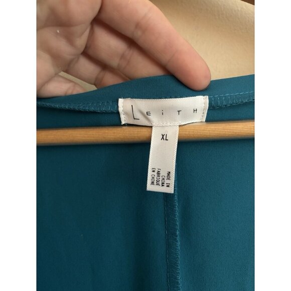 NWT Leith Teal Knit Bodycon Midi Dress Size XL Nordstrom - Picture 2 of 8